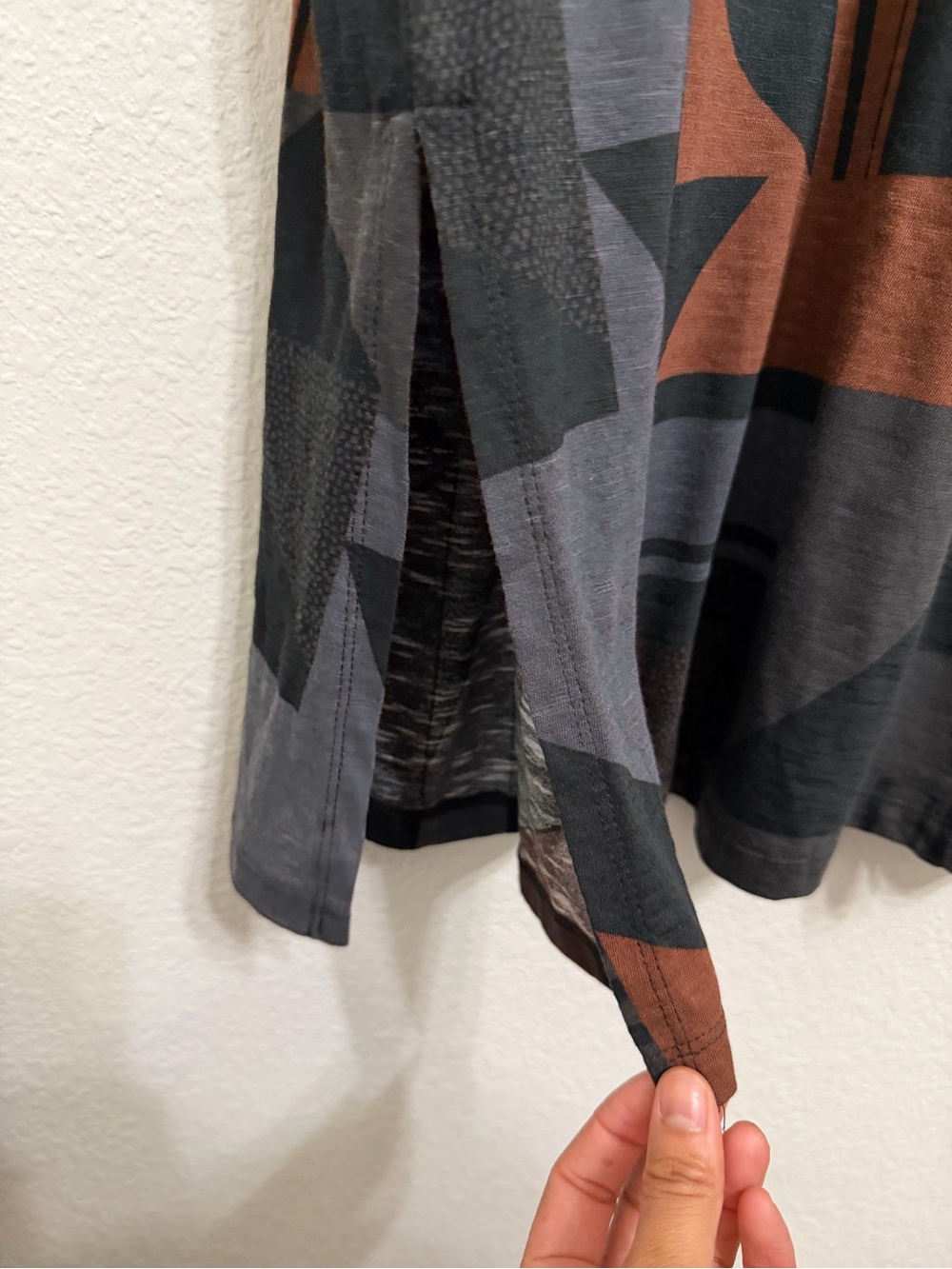 Gudren Sjoden Organic Cotton Lightweight Abstract Geometric Print Tunic XL - Picture 4 of 8